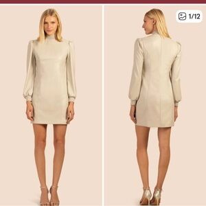 Trina Turk Cream Long Sleeve Dress